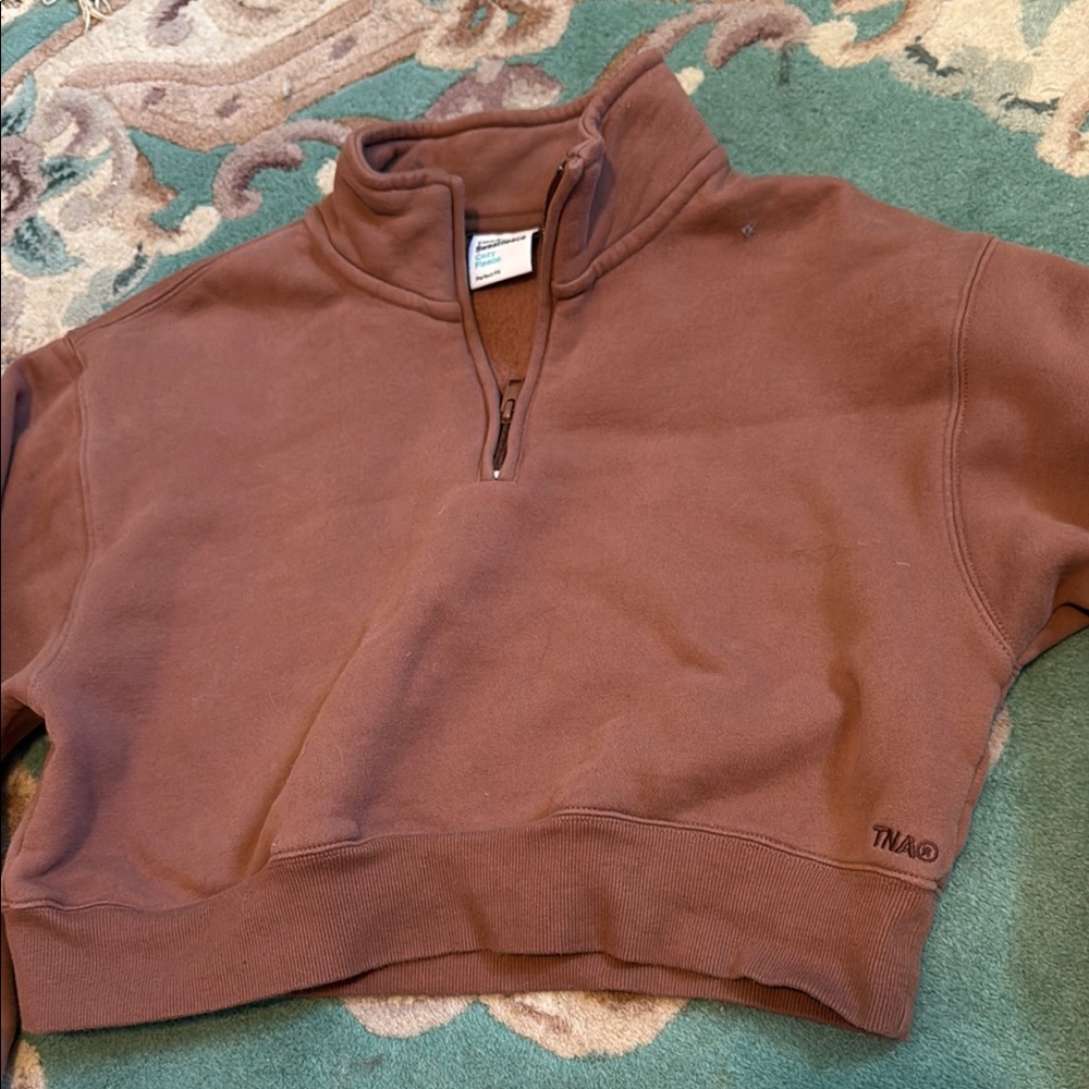 TNA aritzia Brown Cowl Neck Sweater